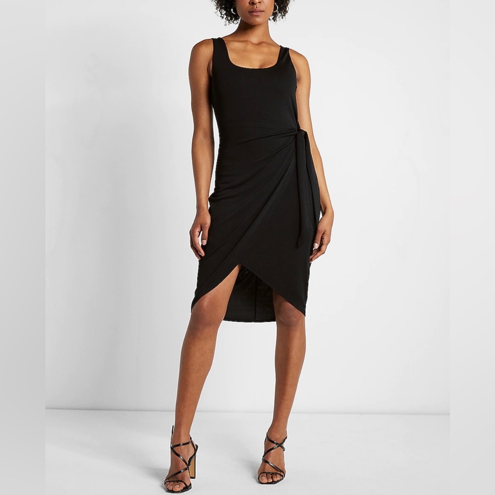 Express XS Black Body Contour Dress